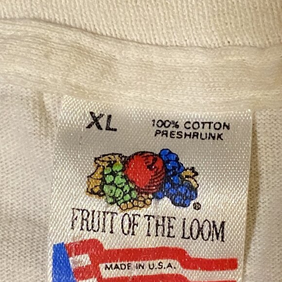 Vintage Fruit of the Loom Single Stitch Sunny Florida Orange Large White T-Shirt - Picture 16 of 16